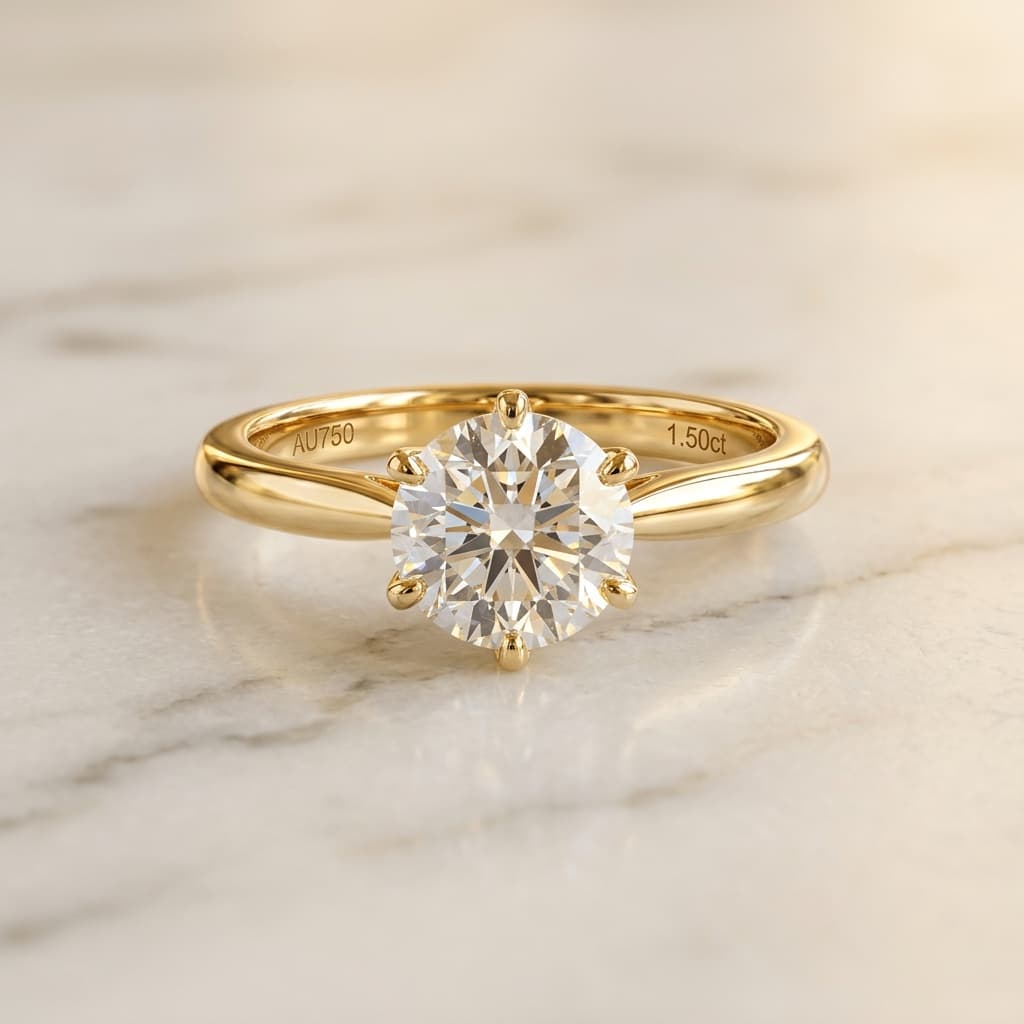 Glamluxx gold diamond ring
